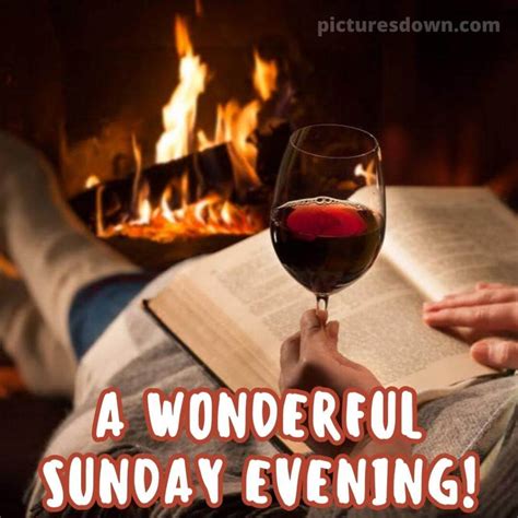 Good Evening Sunday Image Wine Picturesdown