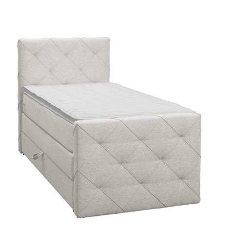 Boxspring Met Opbergruimte En Voetbord Liv Geruit Ecru X Cm