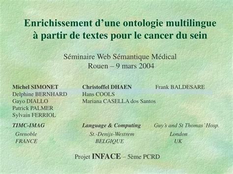 Ppt Enrichissement Dune Ontologie Multilingue Partir De Textes