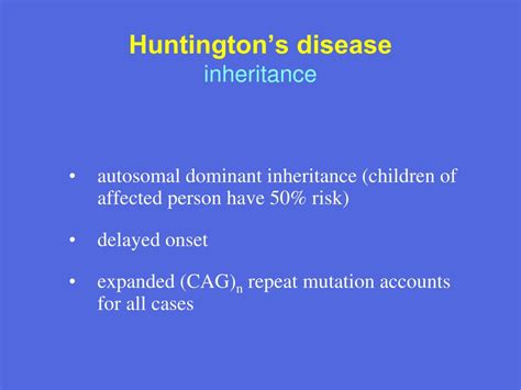 PPT - Neurogenetic disorders: Huntington’s Disease + PowerPoint ...