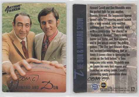 1994 Action Packed Monday Night Football #62 Howard Cosell Don Meredith ...