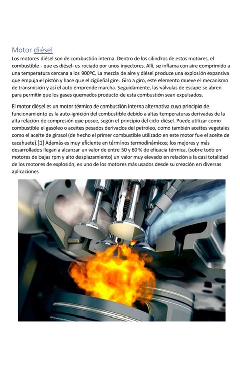 Jr OGM Cuadro comparativo del motor de gasolina y el motor de diésel