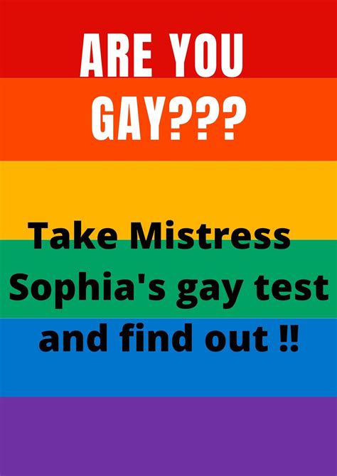 Mistress Sophia S GAY TEST Do You Wonder If You Are Gay Take My Test And Find Out BBC Sissy