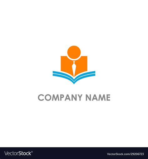 Student Open Book Education Logo Royalty Free Vector Image