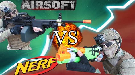 Airsoft Vs Nerf Ep 2 Airsoft Saw Vs Nerf Nerf Destruction Youtube