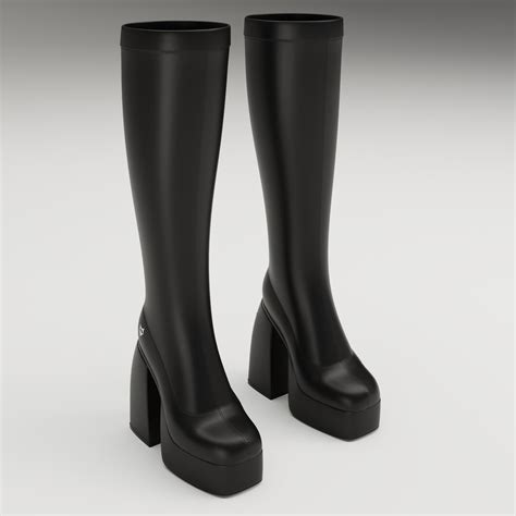 Naked Wolfe Boots Black Model TurboSquid 2164629