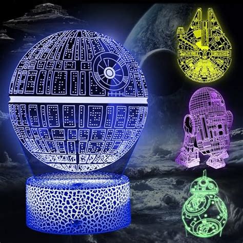 Descuento 2024 3D LED Star Wars Luz de noche Lámpara de ilusión