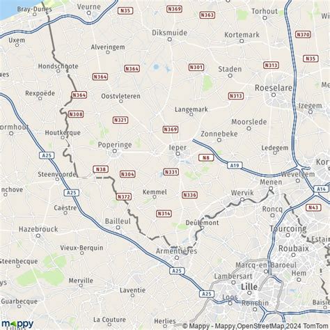 Plattegrond Ieper Kaart Van Ieper En Praktische Info Mappy