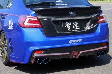 チャージスピード WRX STI S4 VA リアバンパー TYPE 2 FRP製 ディフューザー部 カーボン製 SUBARU WRX