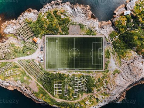 Views of Henningsvaer Football Stadium in the Lofoten Islands in Norway 15540714 Stock Photo at ...