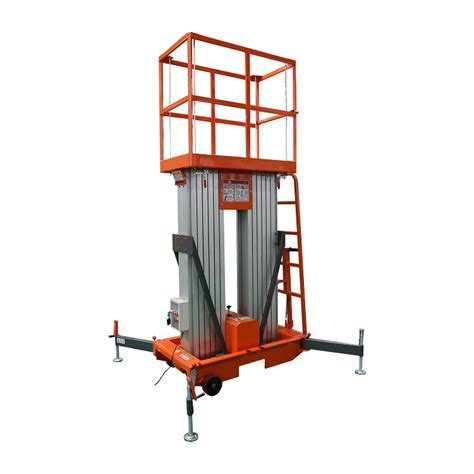 M Portable Vertical Hydraulic Ladder Double Mast Electric Man