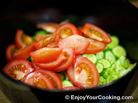 Lettuce Tomato Cucumber Salad