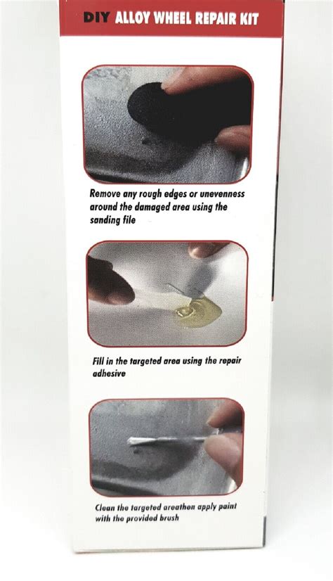 DIY Silver ALLOY Wheel Rim REPAIR KIT Curb Damage Scuffs Scratches