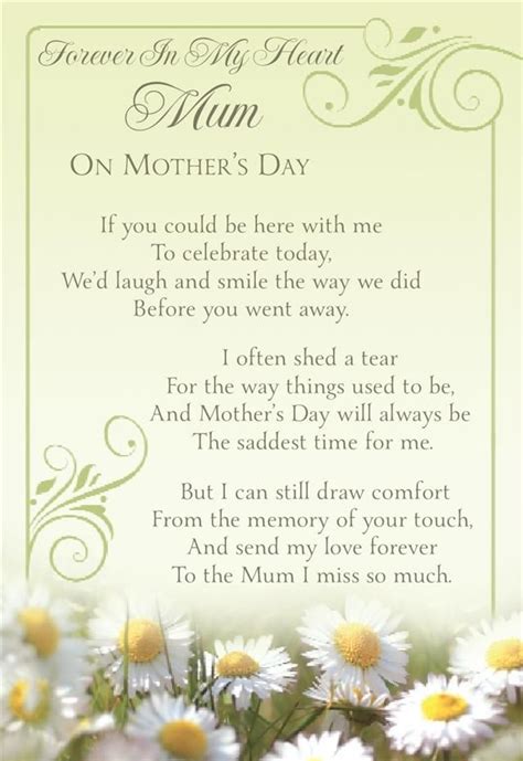 Mothers Day Graveside Bereavement Memorial Cards Variety Mom In