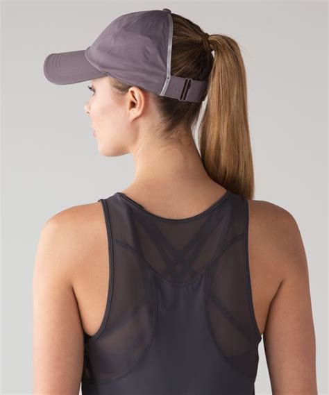 Lululemon Baller Hat Run Ponytail Heather Lux Multi Black Black