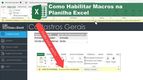 As Macros Foram Desabilitadas Como Habilitar Macros No Excel YouTube