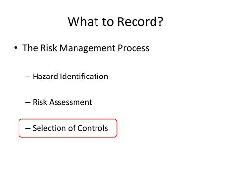 Ppt Recording Hazards Powerpoint Presentation Free Download Id2466355