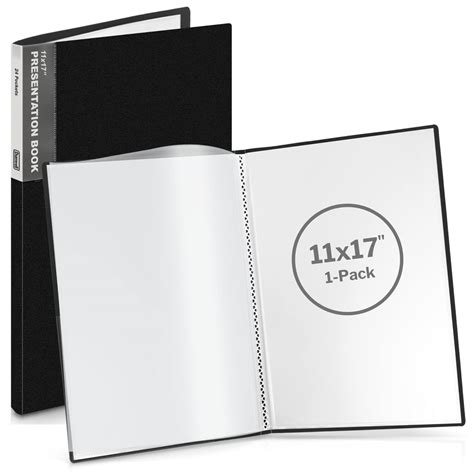 Buy Dunwell 11x17 Portfolio Binder Folder - (Vertical, Black ...