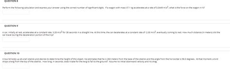 Solved Question Perform The Following Calculation And Chegg