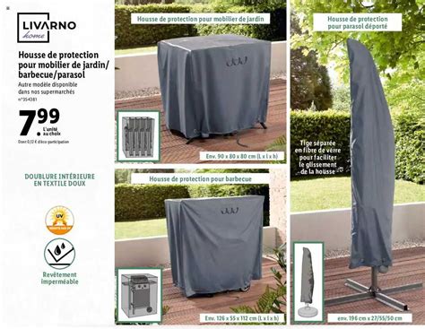 Promo Housse De Protection Pour Mobilier De Jardin Barbecue Parasol