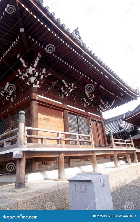 Ancient Architecture of a Japan Temple Stock Image - Image of wooden ...