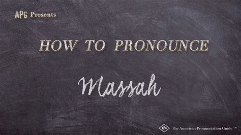 How To Pronounce Massah Real Life Examples Youtube