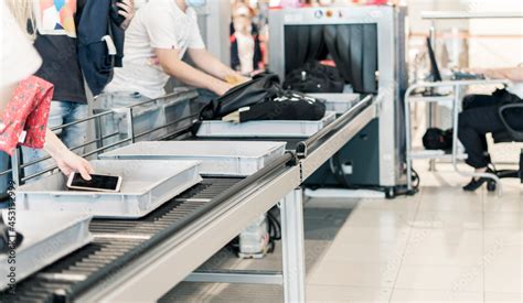 Baggage Inspection System Security And Safety Concept Stock Photo