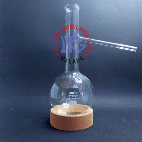 Jual Labu Destilasi 500 Ml Distilling Flask Pyrex Corning Usa Asli