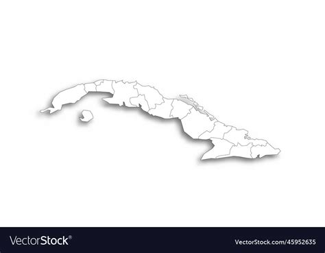 Cuba Political Map Of Administrative Divisions Vector Image