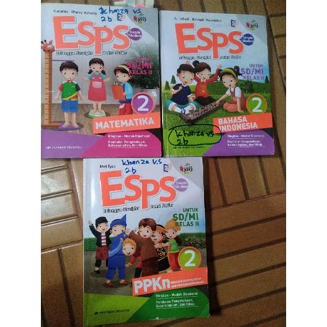 Jual BUKU BEKAS ESPS MATEMATIKA ESPS PPKN ESPS BAHASA INDONESIA KELAS 2