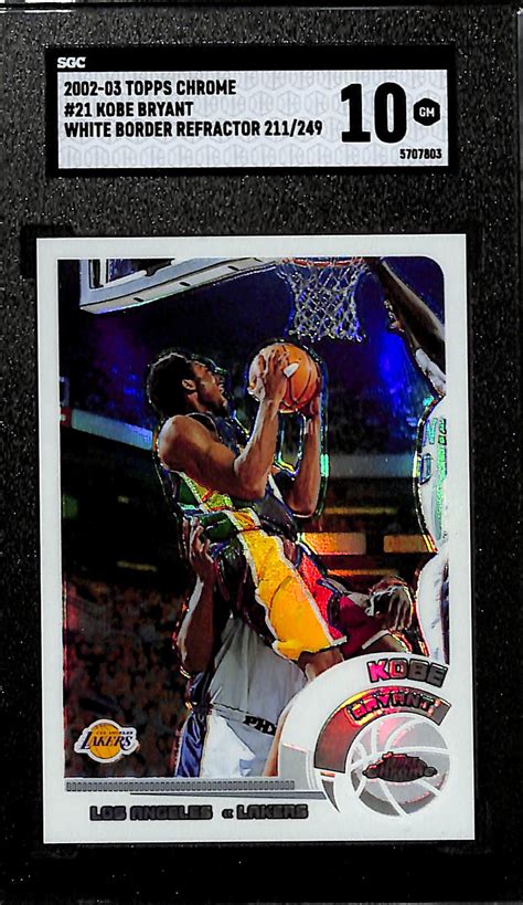 Lot Detail Topps Chrome Kobe Bryant White Border