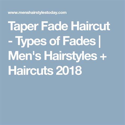 Taper Types Of Fades Chart