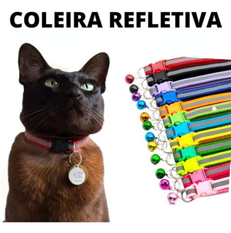 Coleira Para Gato Ajustável Guizo Sino Brilha No Escuro MercadoLivre