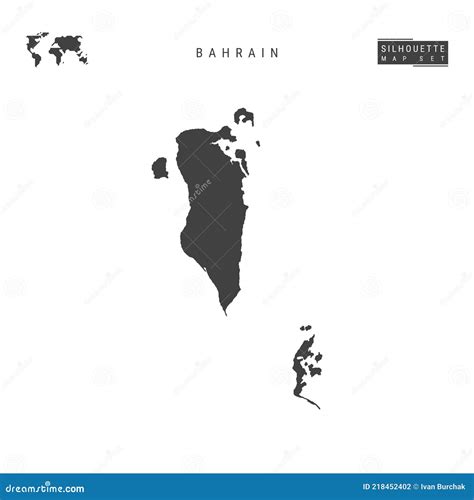 Bahrain Mapa Vectorial Aislado Sobre Fondo Blanco Mapa Detallado De La