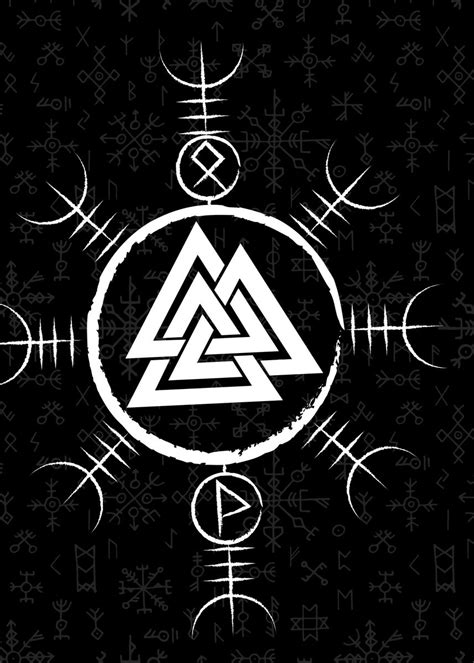 Valknut Poster Picture Metal Print Paint By StefanART Displate