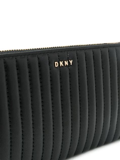 Dkny Quilted Clutch Bag In Black Modesens