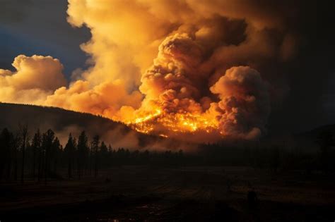 Premium Photo Wildfire Forest Fire Engulfs Woods Fire Spreads Wildly