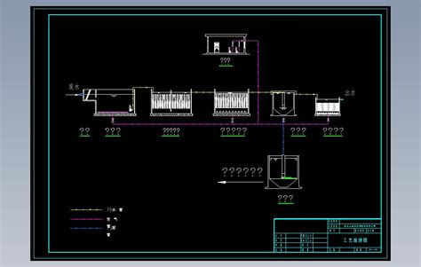 农村分散式生活污水处理工艺流程图autocad模型图纸下载 懒石网