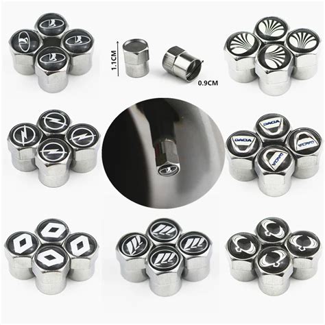 4pcs New Metal Wheel Tire Valve Caps Stem Case For Kia Ford Nissan Opel