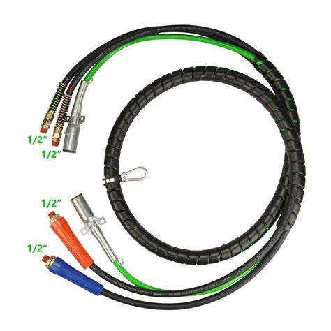 Snapklik 12Ft 3 In 1 ABS Air Power Line Hose Kit Wrap 7 Way