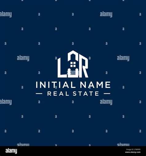 Initial Letter Lr Monogram Logo With Abstract House Shape Simple And