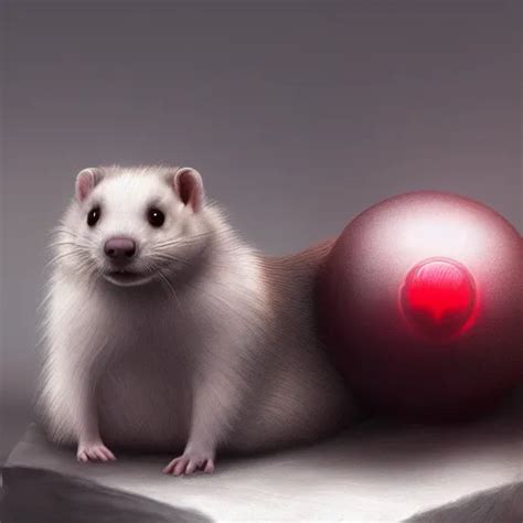 A Ferret Is Cuddling The Time Stone Hyperdetailed Stable Diffusion