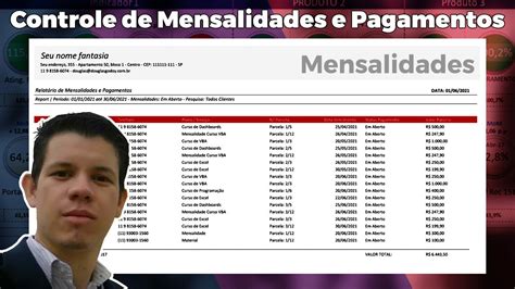 Controle De Mensalidades E Pagamentos Relat Rios E Alertas