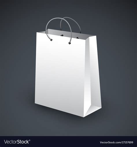 White shopping bag icon Royalty Free Vector Image