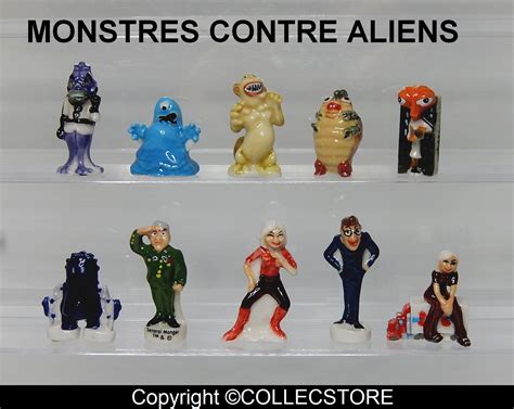 SERIE COMPLETE DE FEVES MONSTRES CONTRE ALIENS Fèves de collection