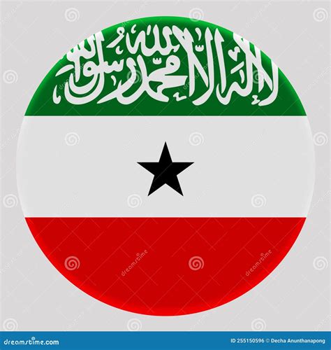 3D Flag Of Somaliland On Circle Stock Illustration Illustration Of