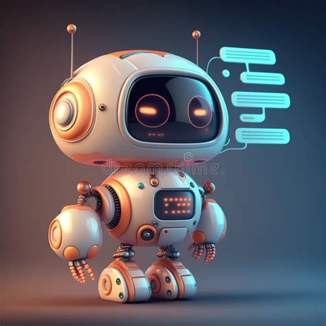 Robot Futurista Lindo Con Inteligencia Artificial Concepto De Chatbot