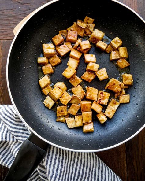 Karamelliseret Tofu Spr D Marineret Vegansk Tofuopskrift