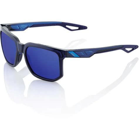 100 Percent Centric Sunglasses Trans Blue Electric Blue Mirror Le