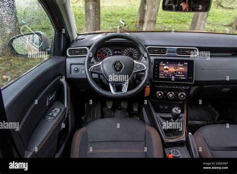 MOSCOW, RUSSIA - MAY 08, 2021 Renault Duster second generation interior ...